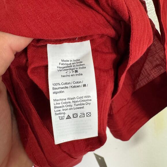 J Crew Airy Gauze Side Tie Cotton Sarong US Women's L New - Picture 6 of 7